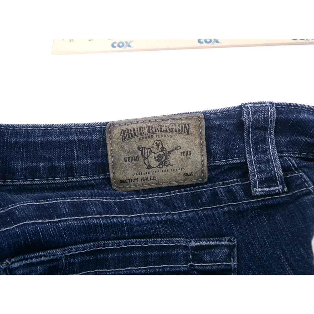 True Religion Halle Jeans Womens 28 Blue Solid Super Skinny Mid Rise Y2K USA - Picture 5 of 6